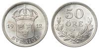 GUSTAV V (1907-1950). 50 öre 1912