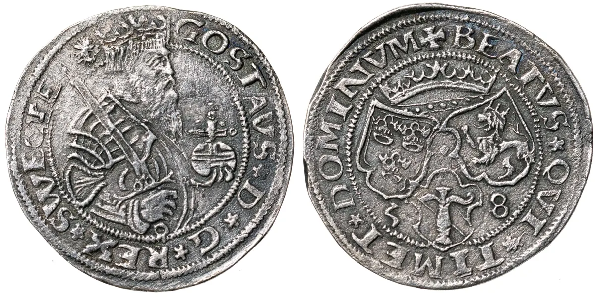 GUSTAV I (1521-1560). Mark 1558