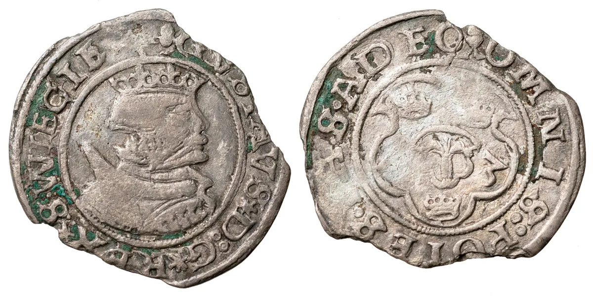 GUSTAV I (1521-1560). 2 öre 1543