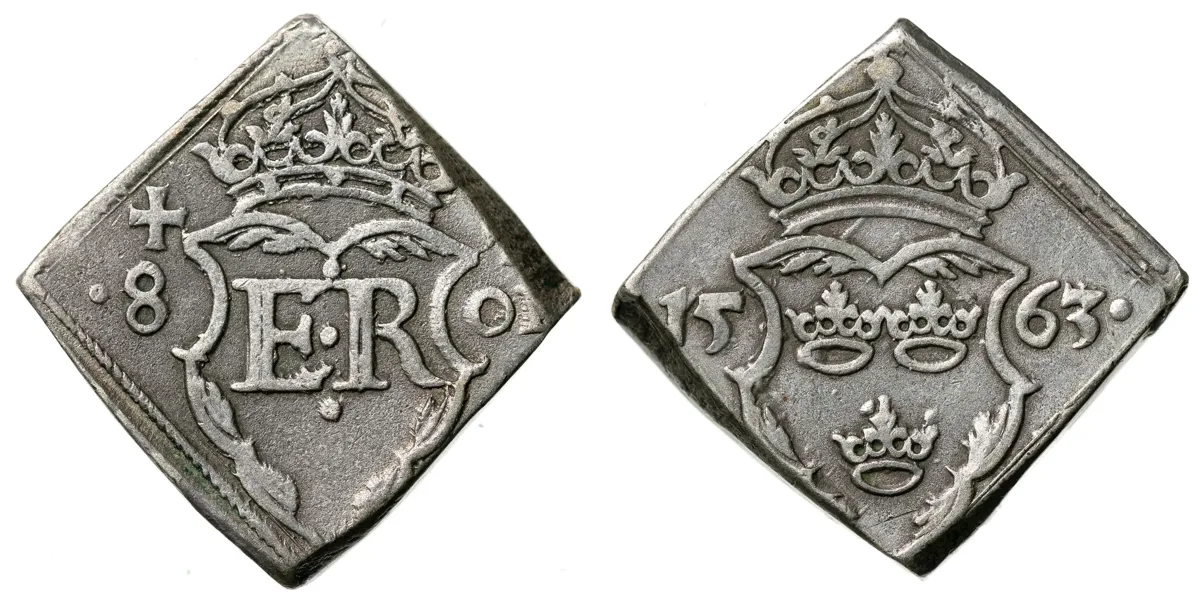 ERIK XIV (1560-1568). 8 öre 1563