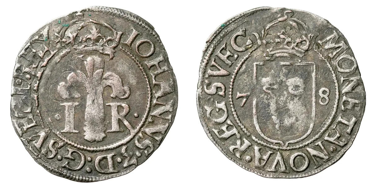 JOHAN III (1568-1592). 1/2 öre 1578