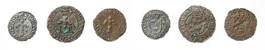 JOHAN III (1568-1592). Lot of 3