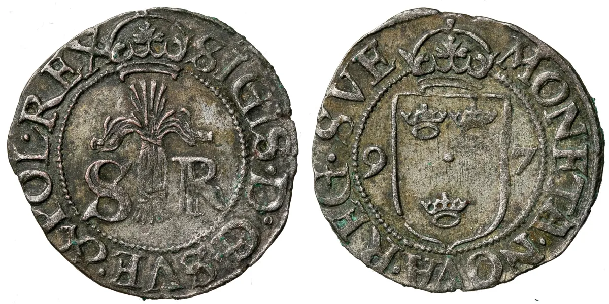 SIGISMUND (1592-1599). 1/2 öre 1597