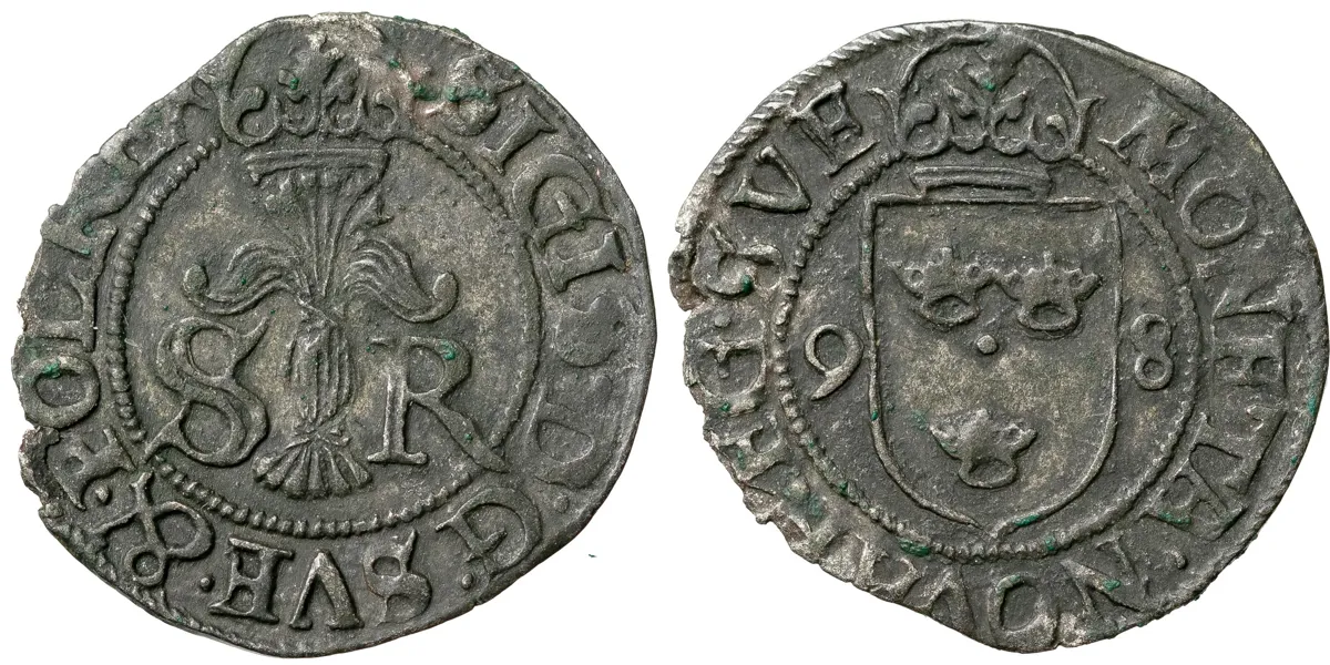 SIGISMUND (1592-1599). 1/2 öre 1598