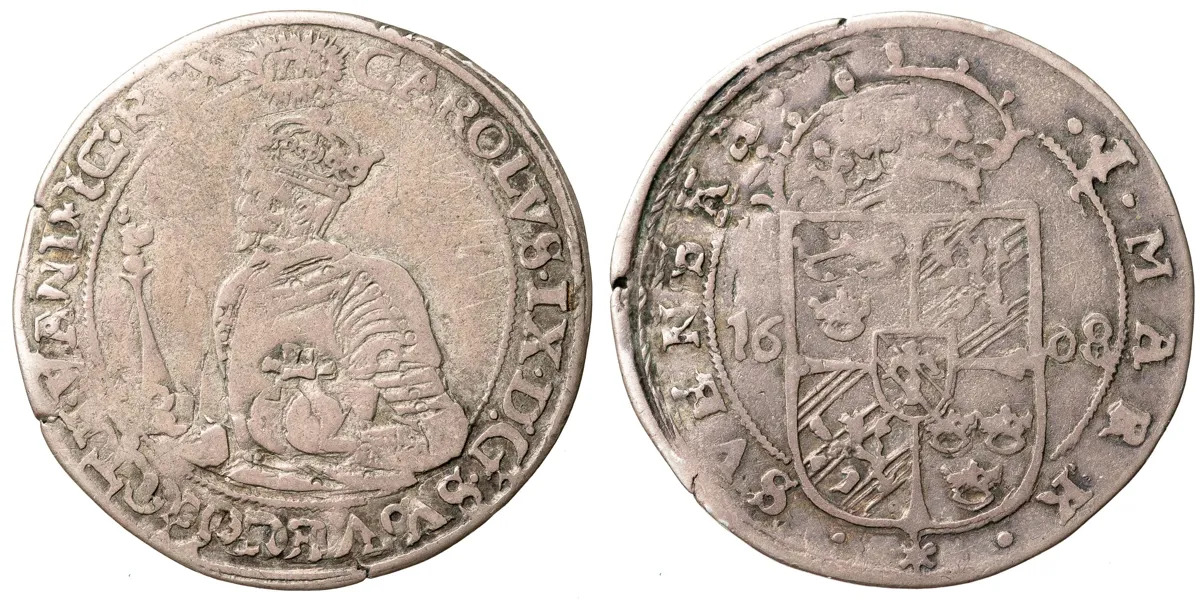 KARL IX (1604-1611). Mark 1608