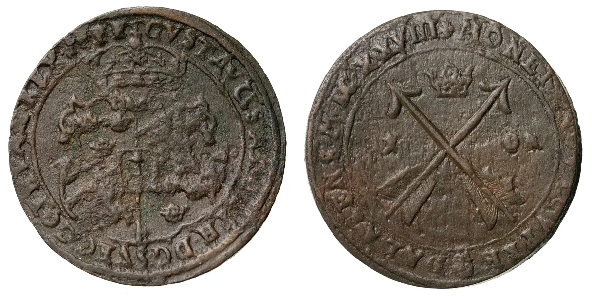 GUSTAV II ADOLF (1611-1632). Öre 1628