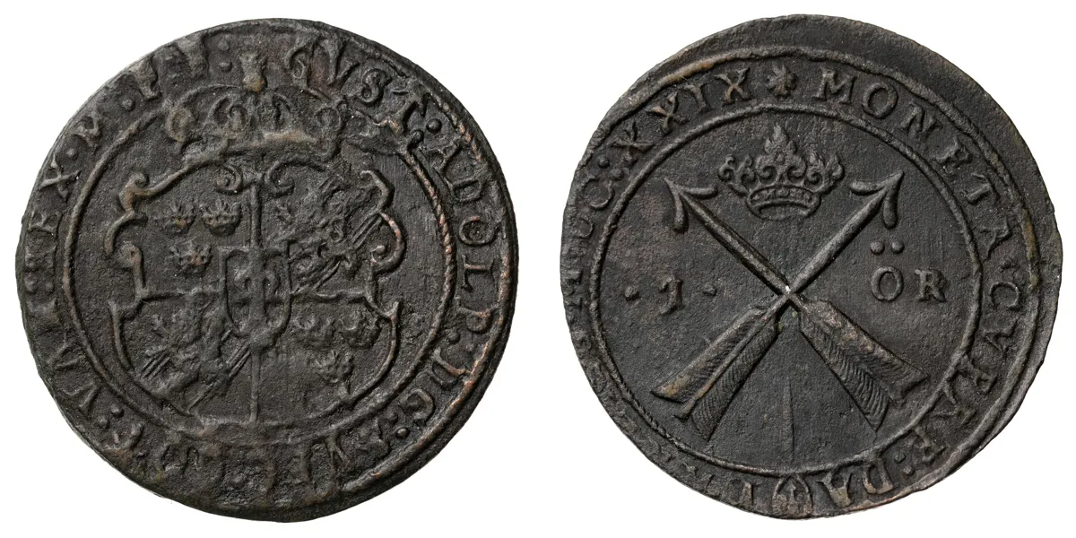 GUSTAV II ADOLF (1611-1632). Öre 1629