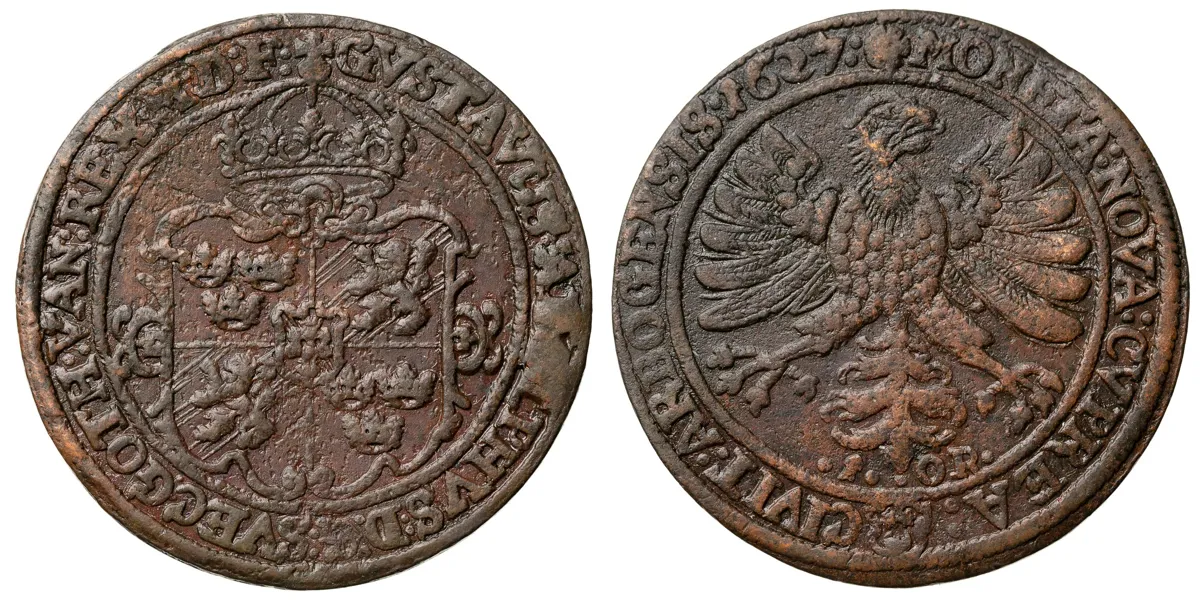 GUSTAV II ADOLF (1611-1632). Öre 1627
