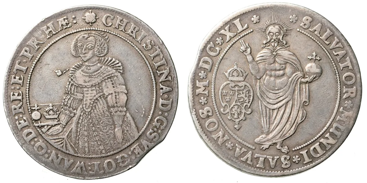 KRISTINA (1632-1654). Riksdaler 1640