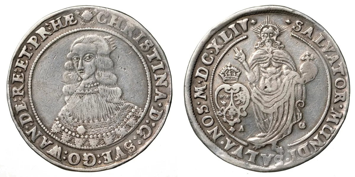 KRISTINA (1632-1654). Riksdaler 1644
