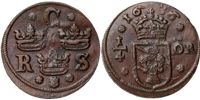 KRISTINA (1632-1654). 1/4 öre 1636