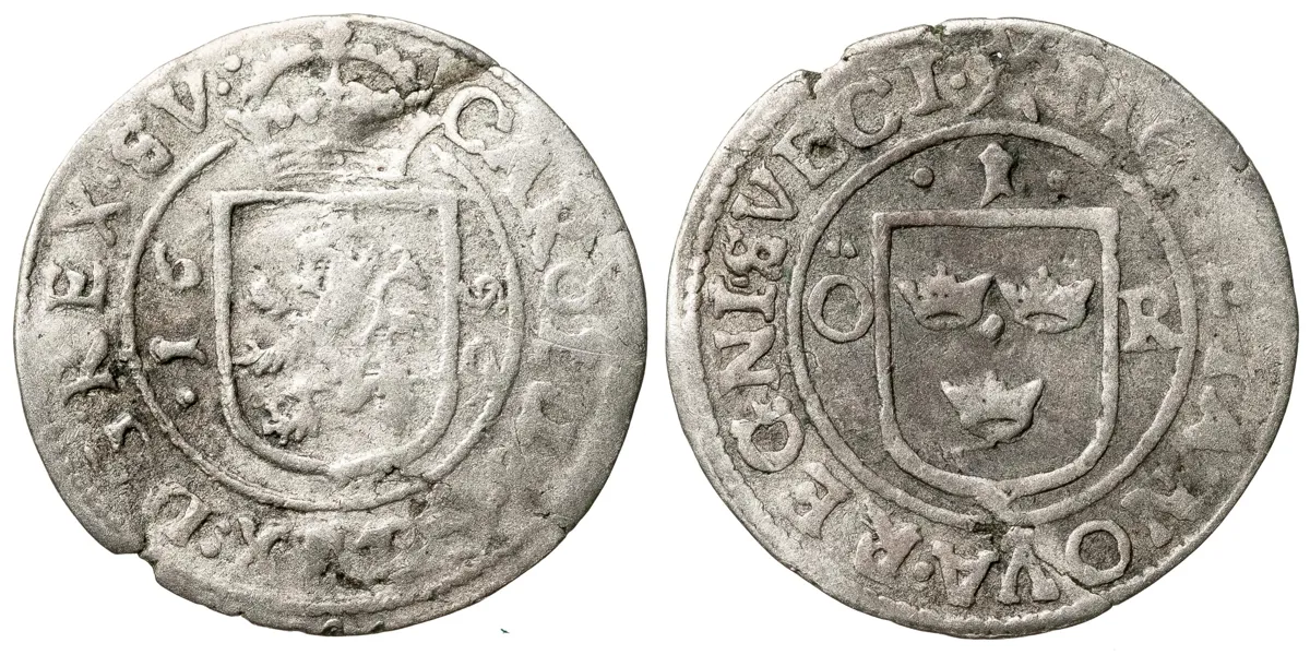 KARL X GUSTAV (1654-1660). Öre 1656
