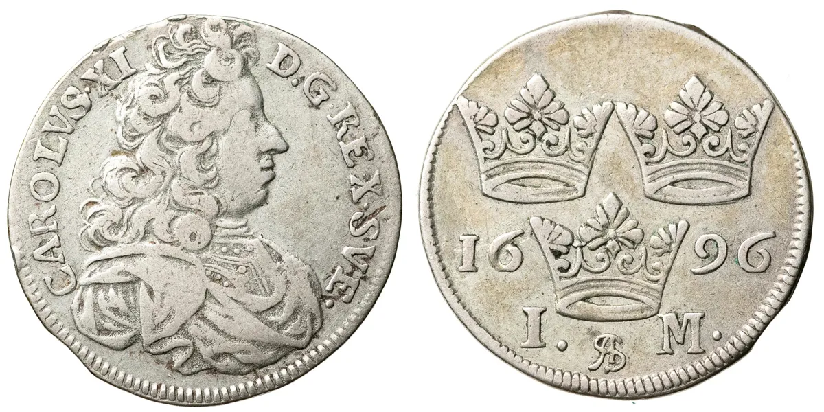 KARL XI (1660-1697). Mark 1696