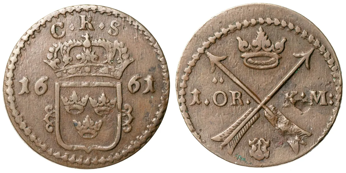 KARL XI (1660-1697). Öre KM 1661