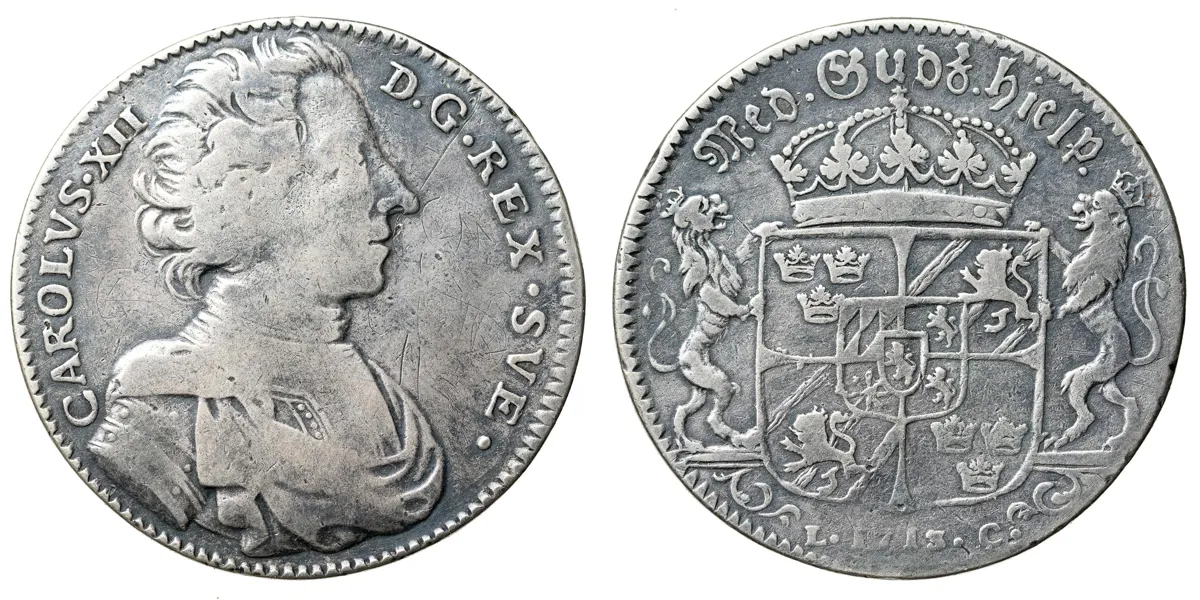 KARL XII (1697-1718). Riksdaler 1713
