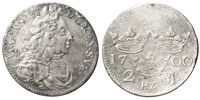 KARL XII (1697-1718). 2 mark 1700