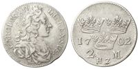 KARL XII (1697-1718). 2 mark 1702