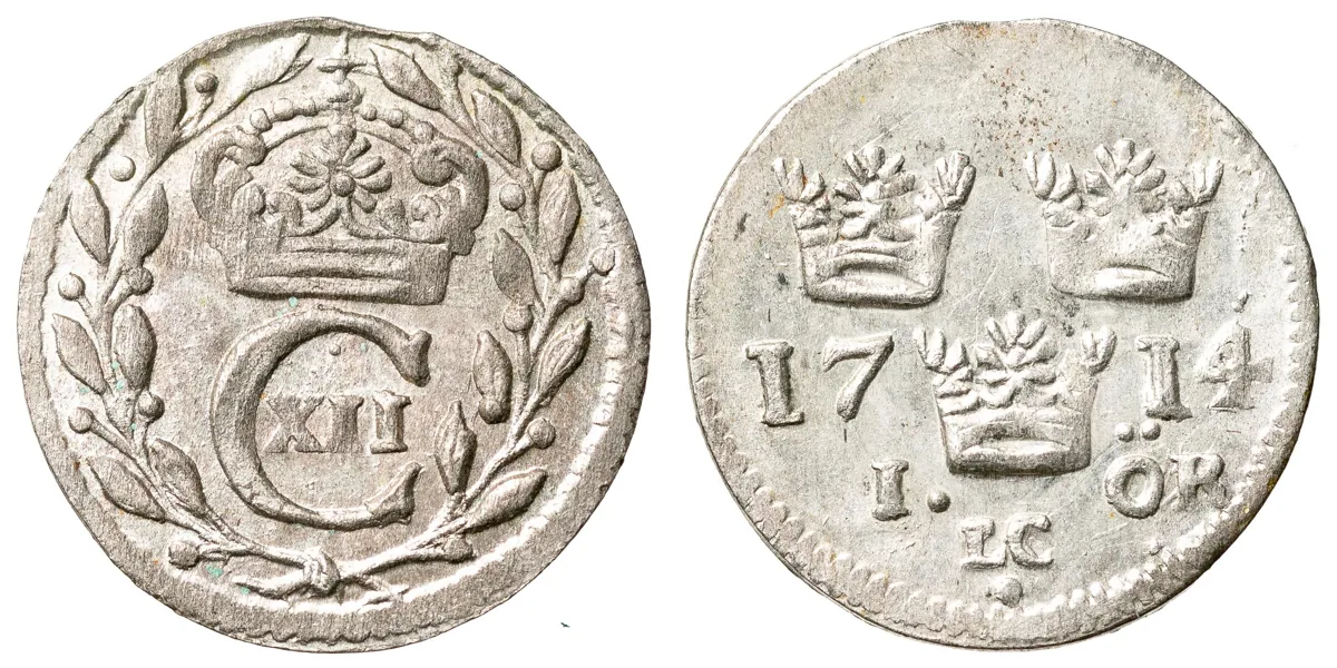 KARL XII (1697-1718). Öre 1714