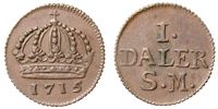 KARL XII (1697-1718). Daler SM 1715