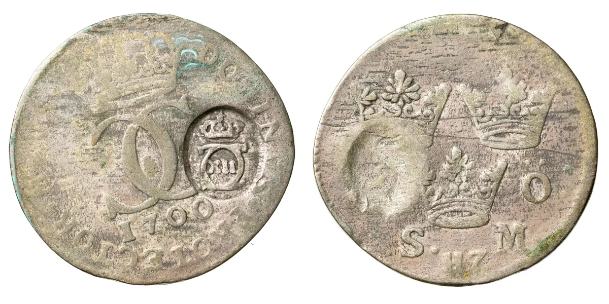 KARL XII (1697-1718). 5 öre 1700