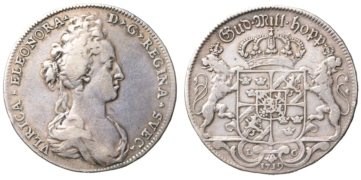 ULRIKA ELEONORA (1718-1720). Riksdaler 1719
