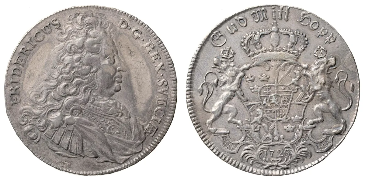FREDRIK (1720-1751). Riksdaler 1725