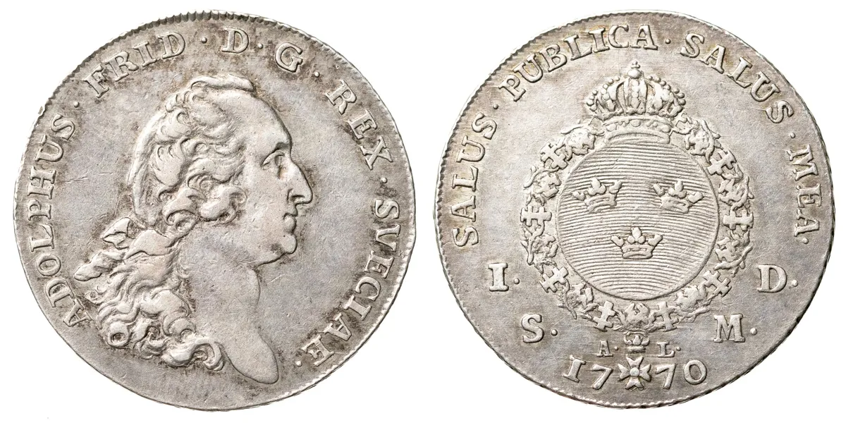 ADOLF FREDRIK (1751-1771). Daler SM 1770
