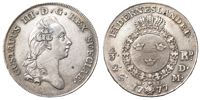 GUSTAV III (1771-1792). 2/3 riksdaler 1777