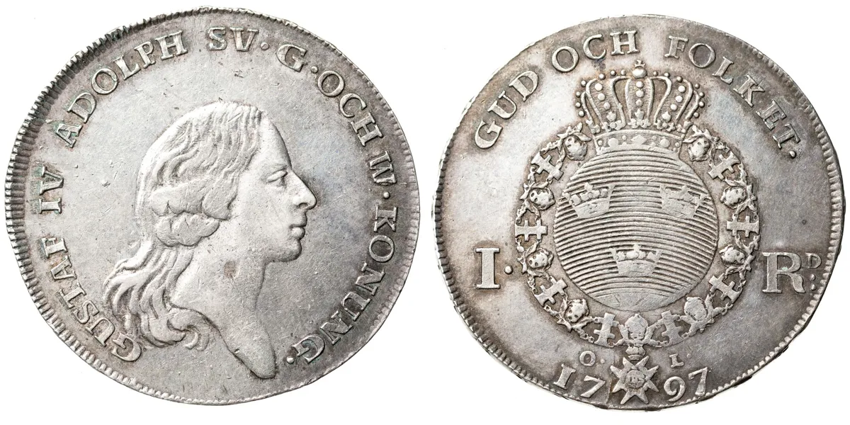 GUSTAV IV ADOLF (1792-1809). Riksdaler 1797
