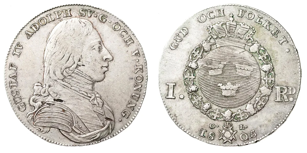 GUSTAV IV ADOLF (1792-1809). Riksdaler 1805