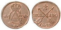 GUSTAV IV ADOLF (1792-1809). 1/4 skilling 1803