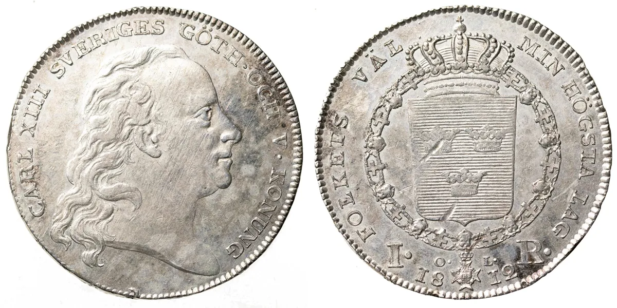 KARL XIII (1809-1818). Riksdaler 1812