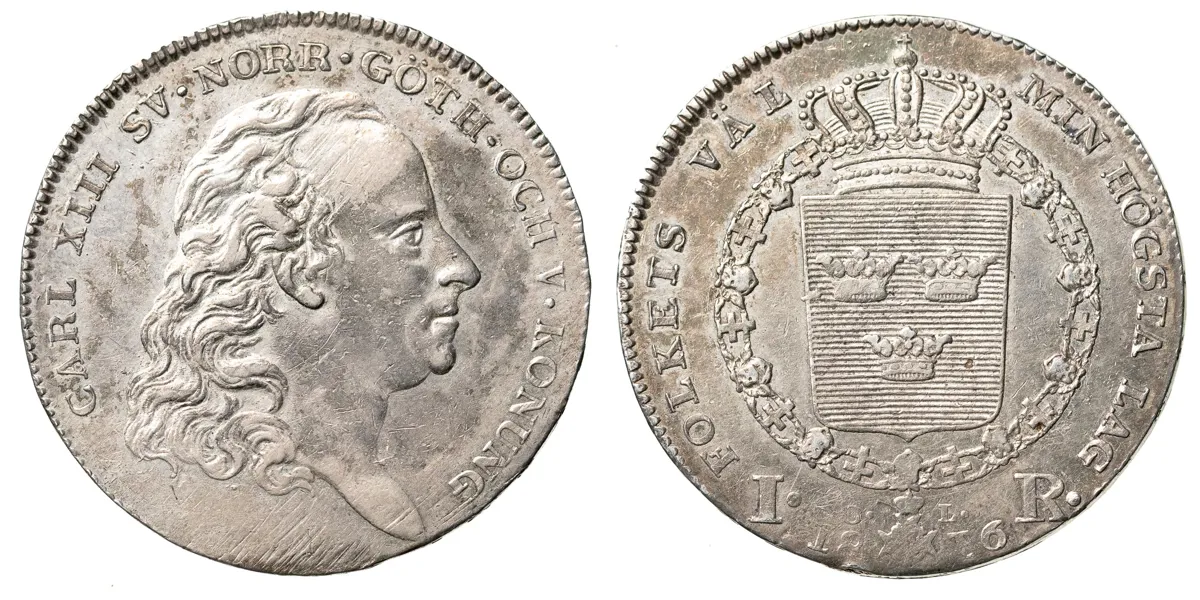 KARL XIII (1809-1818). Riksdaler 1816