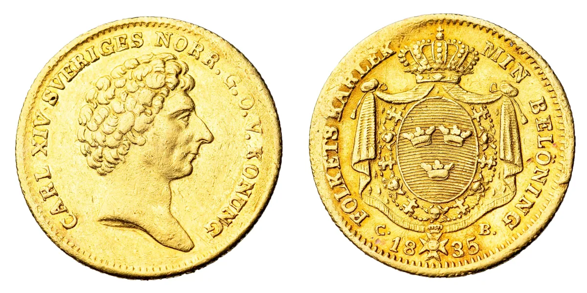 KARL XIV JOHAN (1818-1844). Dukat 1835