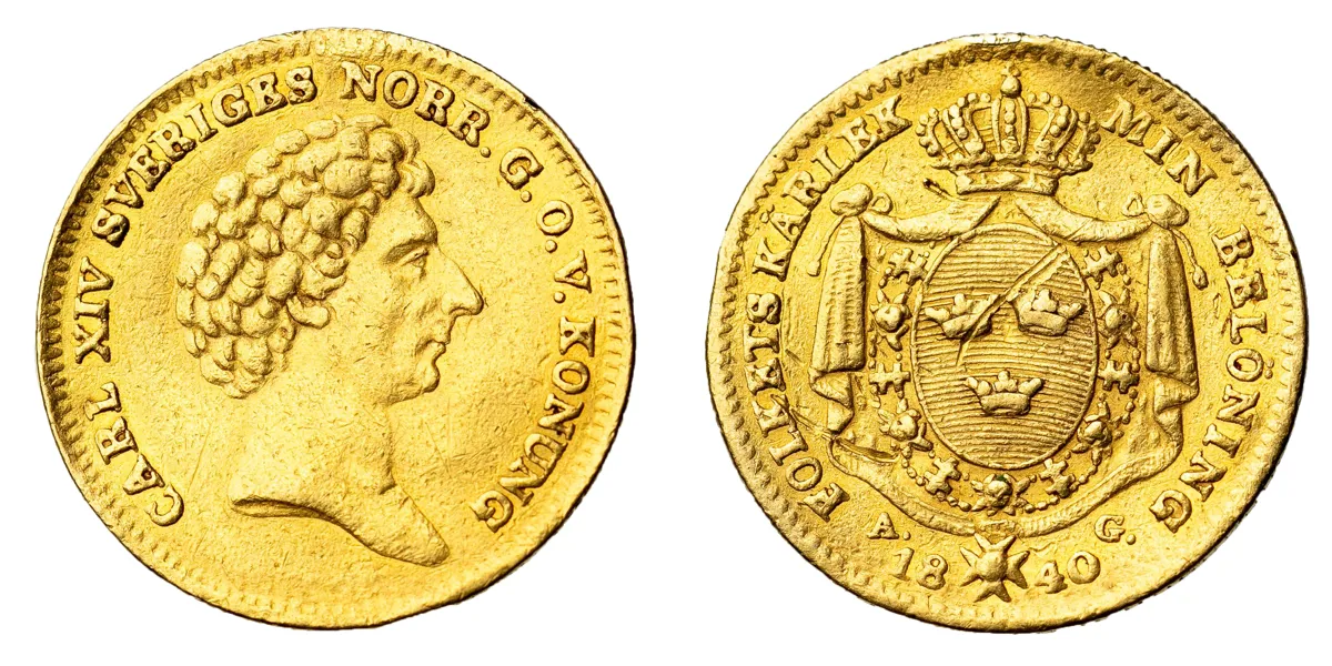 KARL XIV JOHAN (1818-1844). Dukat 1840
