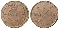 KARL XIV JOHAN (1818-1844). 1/2 skilling 1825