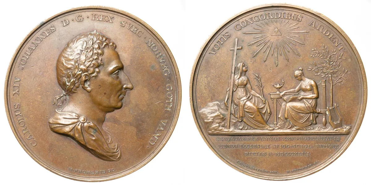 KARL XIV JOHAN (1818-1844). Medalj