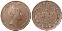 OSKAR I (1844-1859). 2 skilling banco 1850