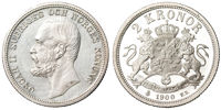 OSKAR II (1872-1907). 2 kronor 1900