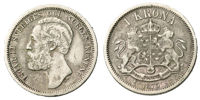 OSKAR II (1872-1907). Krona 1875
