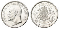 OSKAR II (1872-1907). Krona 1907