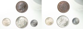 OSKAR II (1872-1907). Lot of 4
