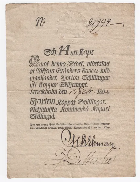 14 kopparskillingar 1804