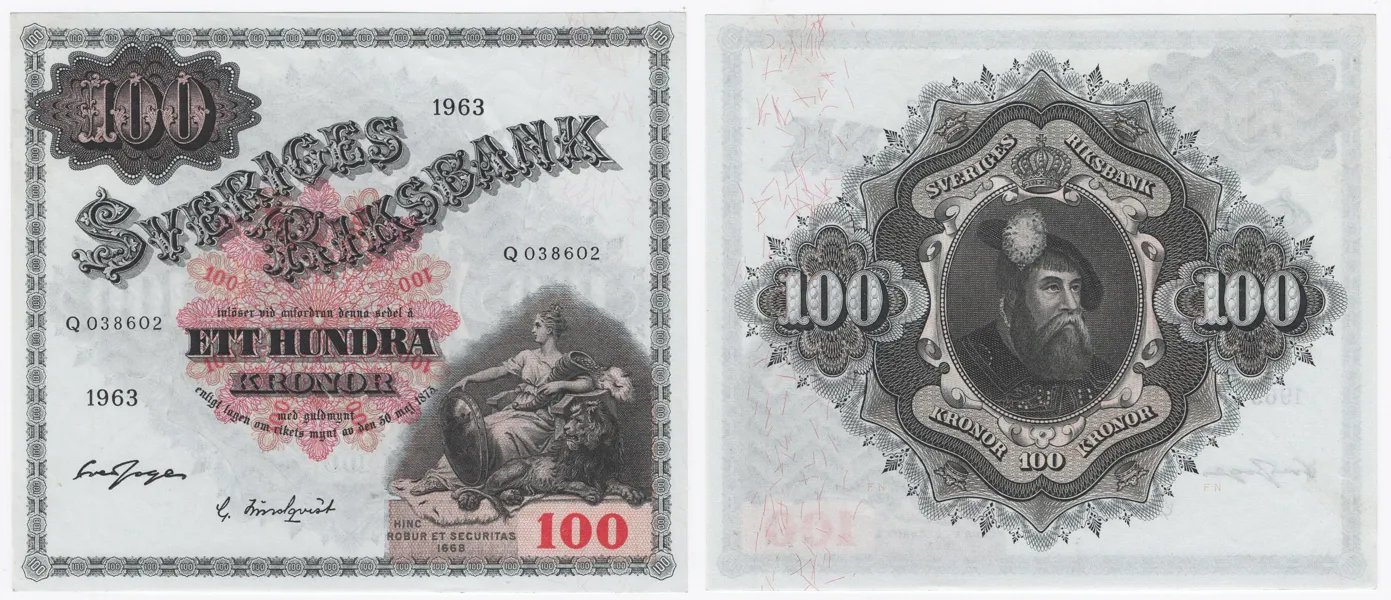 100 kronor 1963