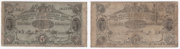 SKARABORGS LÄNS ENSKILDA BANK. 5 riksdaler riksmynt 1865