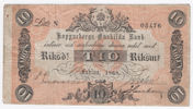 STORA KOPPRABERGS LÄNS OCH BERGSLAGS ENSKILDA BANK. 10 riksdaler riksmynt 1868