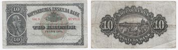 STORA KOPPRABERGS LÄNS OCH BERGSLAGS ENSKILDA BANK. 10 kronor 1894