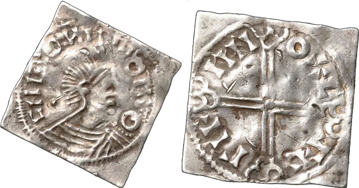 SIGTUNA. Penning. Imitation av Æthelred II, Long Cross