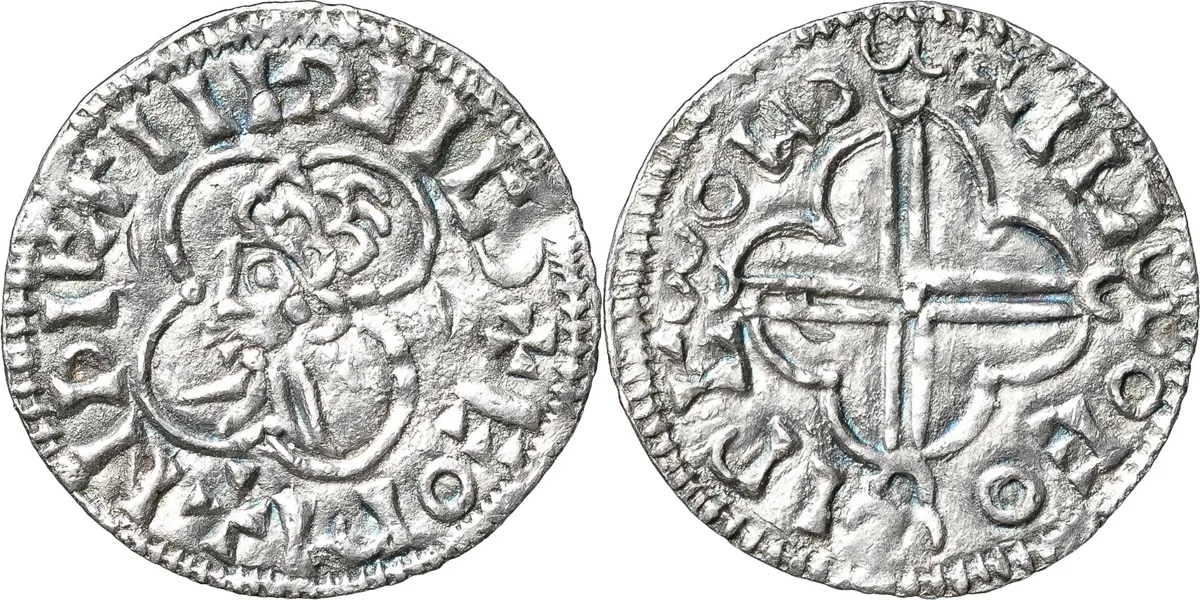 SIGTUNA. Penning. Imitation av Knut den store, Quatrefoil