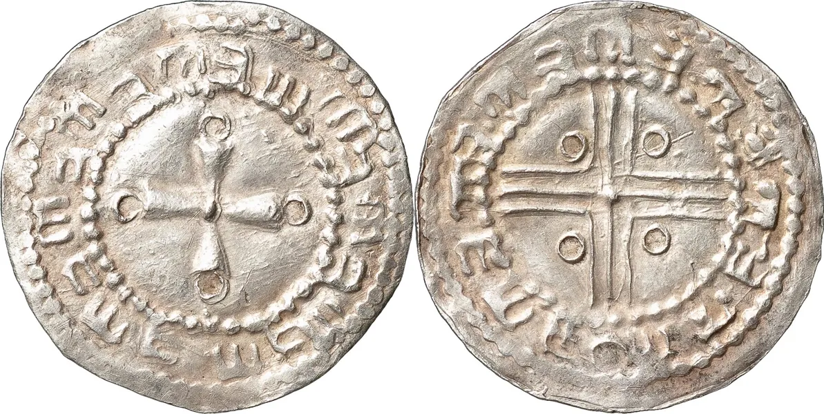 Denar/Penny. Cross with rings at cross ends
